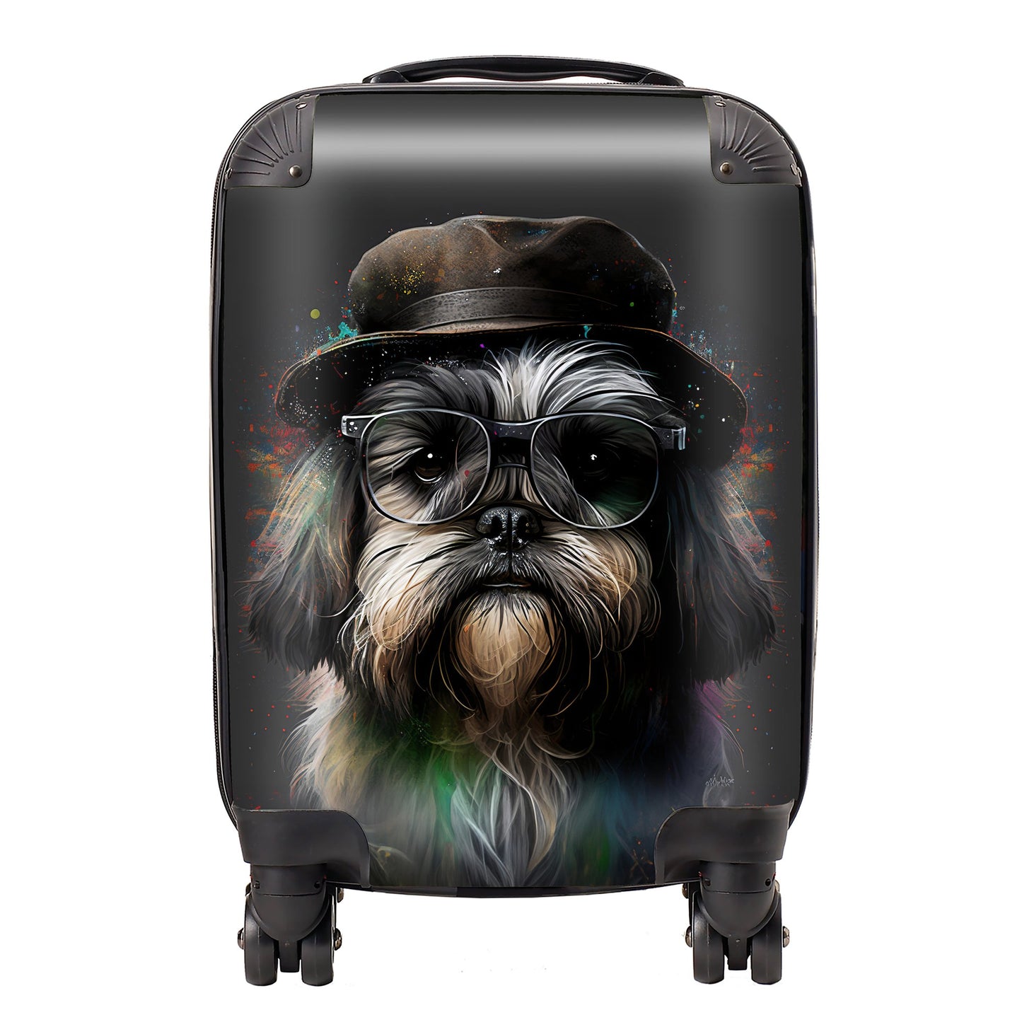 Lhasa Apso Dog Splashart Suitcase