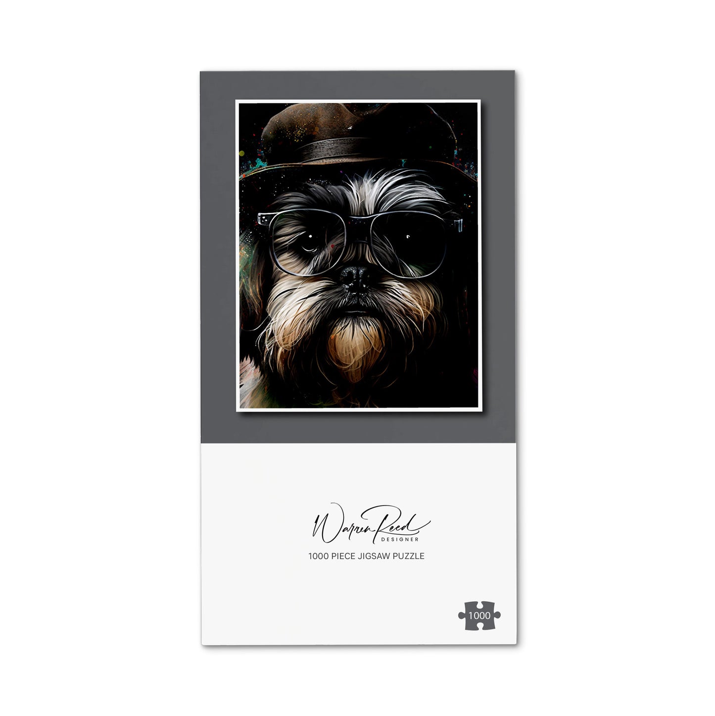 Lhasa Apso Dog Splashart Jigsaw Puzzle