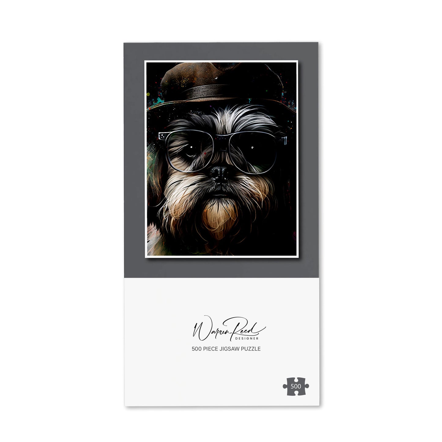 Lhasa Apso Dog Splashart Jigsaw Puzzle