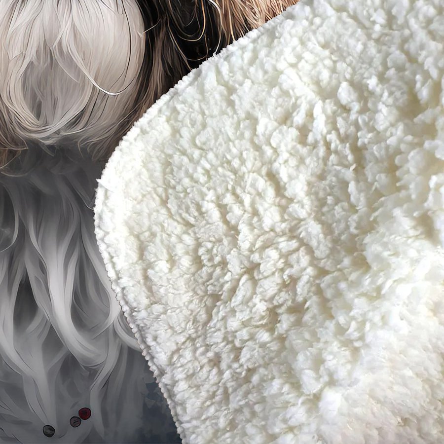 Lhasa Apso With Glasses Splashart Sherpa Blanket