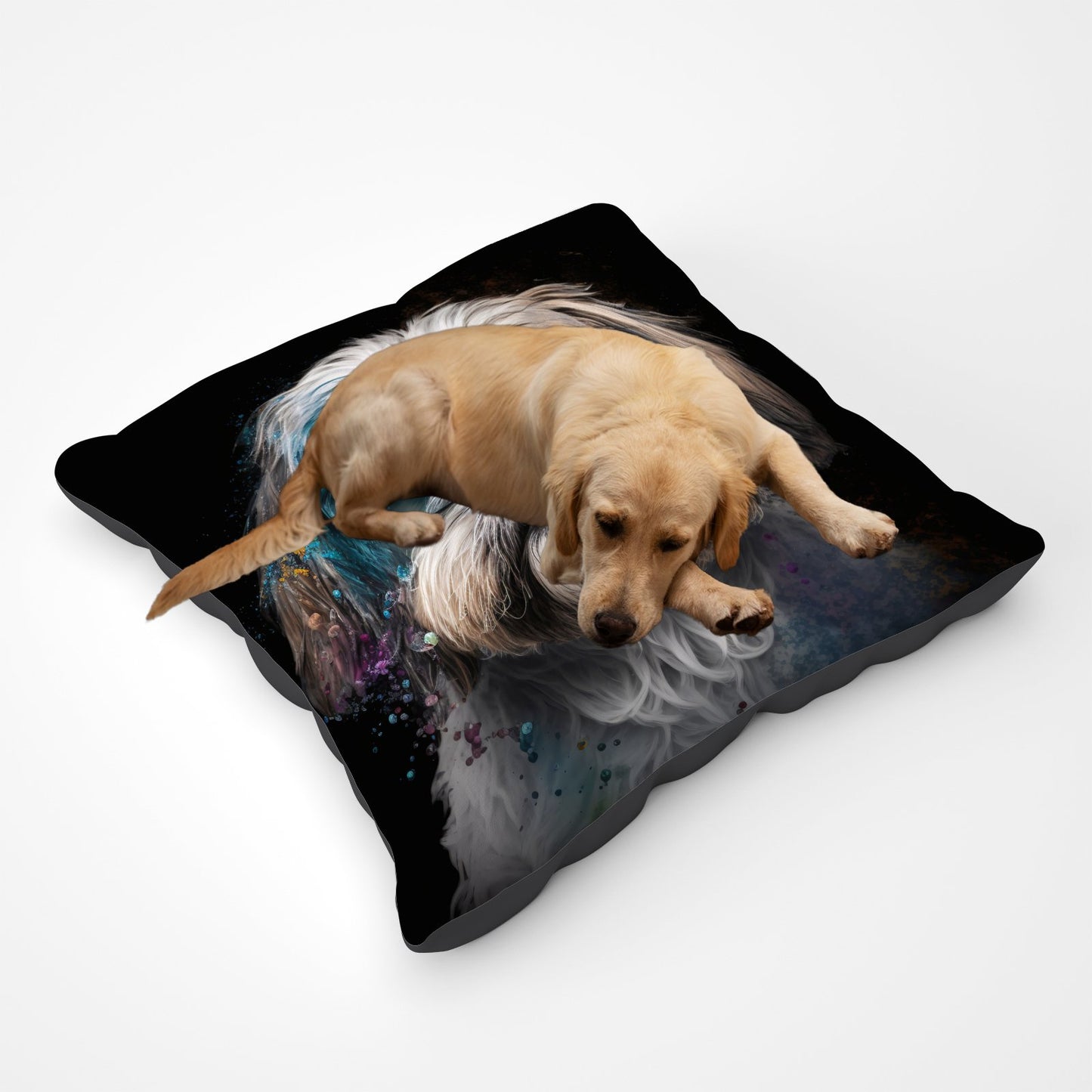 Lhasa Apso With Glasses Splashart Pet Bed
