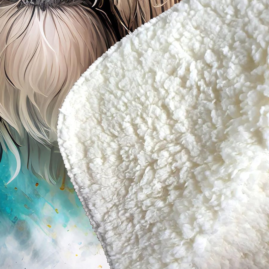 Lhasa Apso Face Glasses Splashart Sherpa Blanket