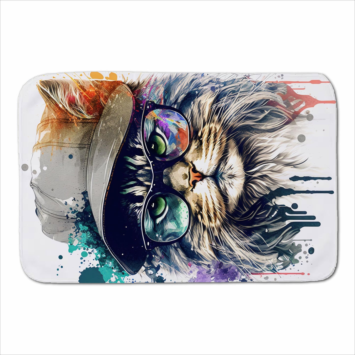 Maine Coon Cat Splashart Sherpa Blanket