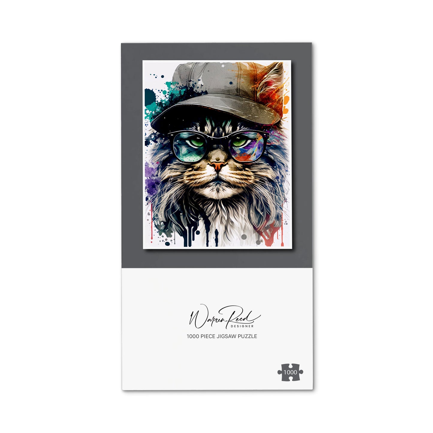 Maine Coon Cat Splashart Jigsaw Puzzle