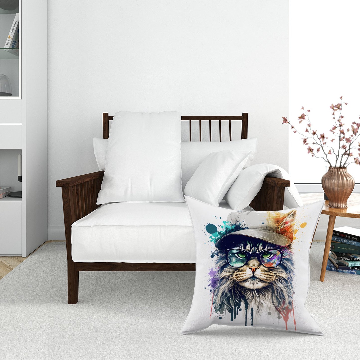 Maine Coon Cat Splashart Pet Bed