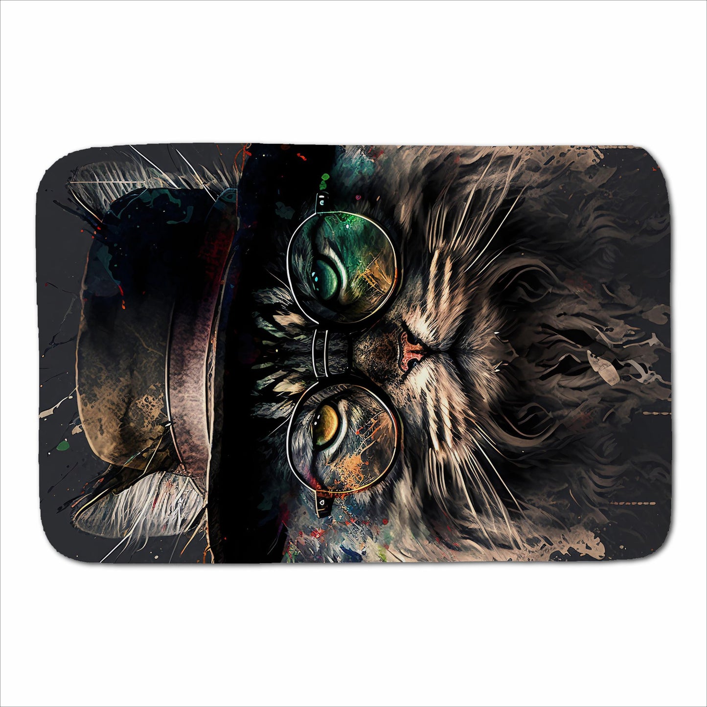 Maine Coon Cat With Glasses Splashart Sherpa Blanket