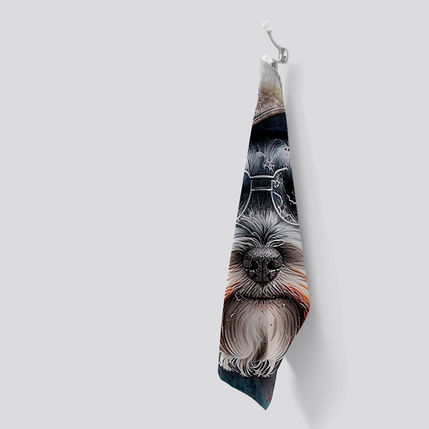 Miniature Schnauzer Dog Splashart Tea Towel