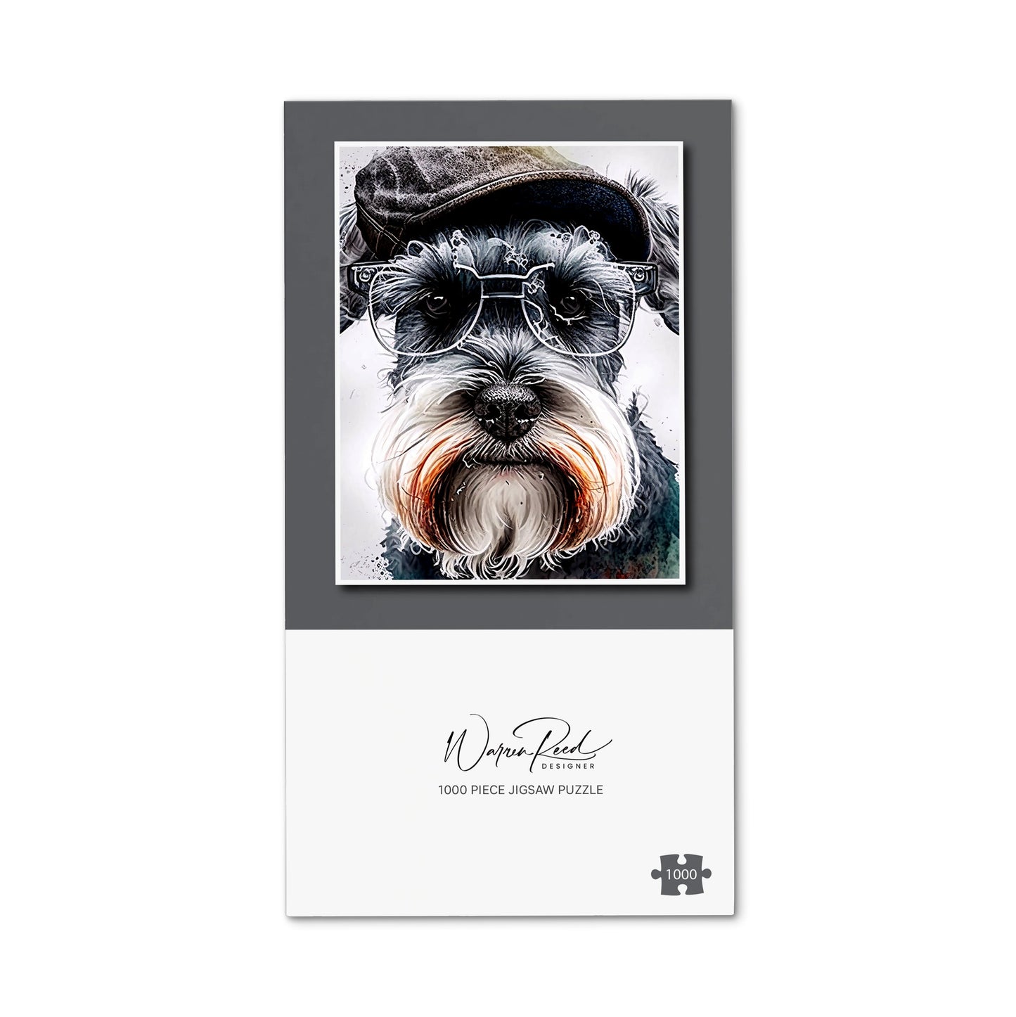 Miniature Schnauzer Dog Splashart Jigsaw Puzzle