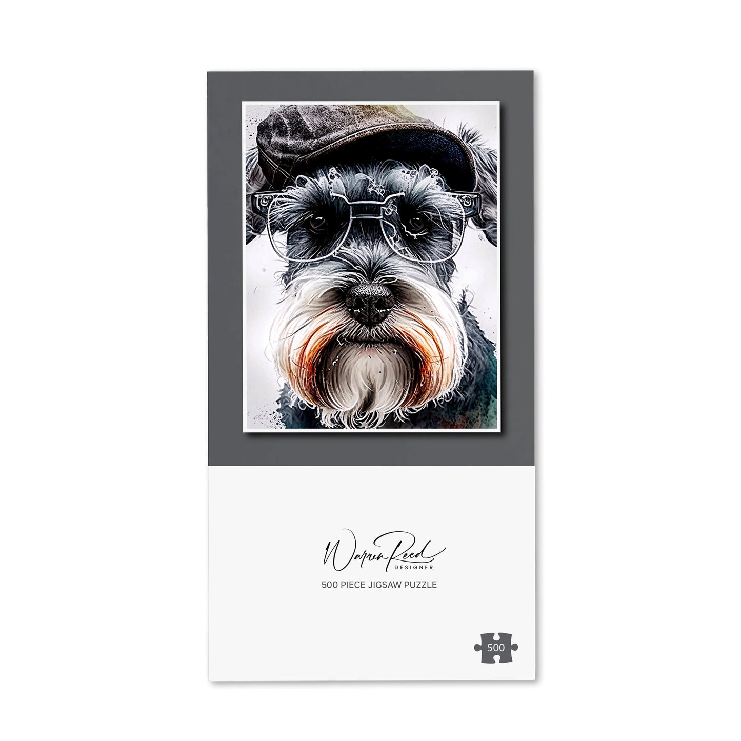 Miniature Schnauzer Dog Splashart Jigsaw Puzzle