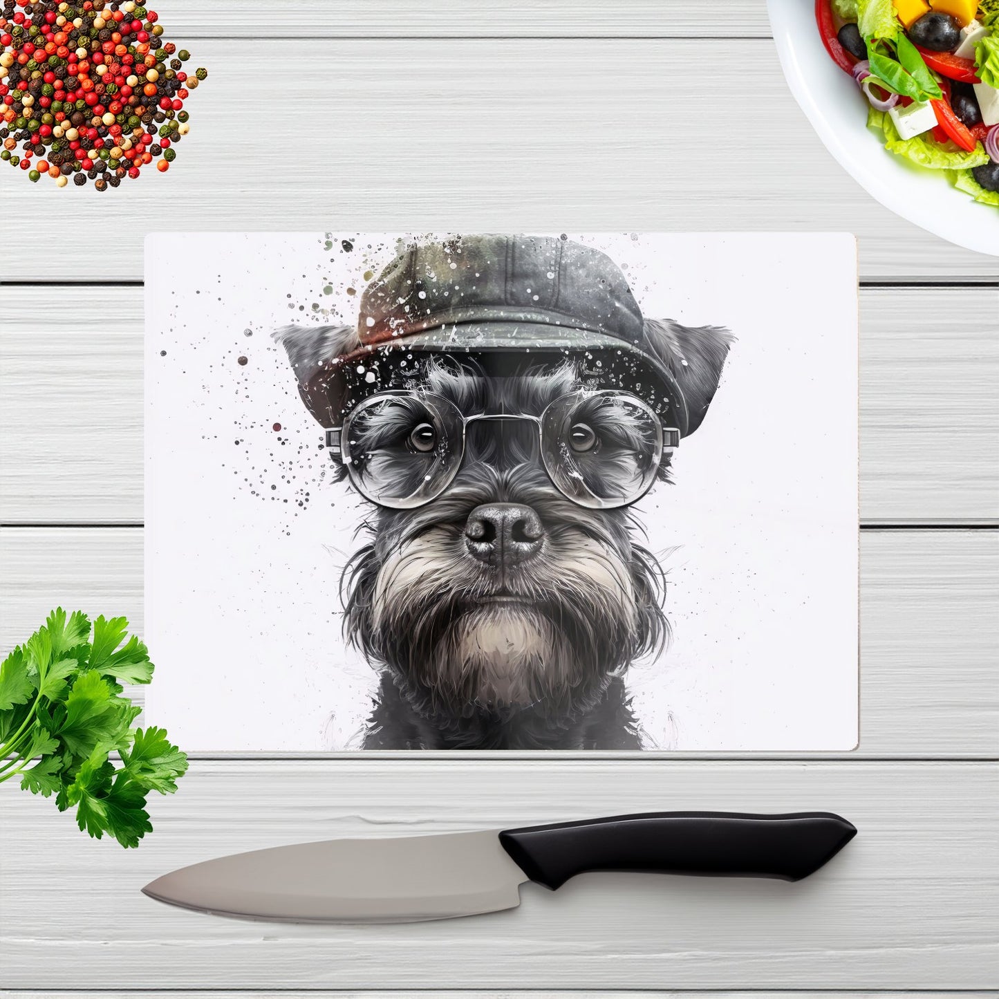 Miniature Schnauzer Dog Chopping Board