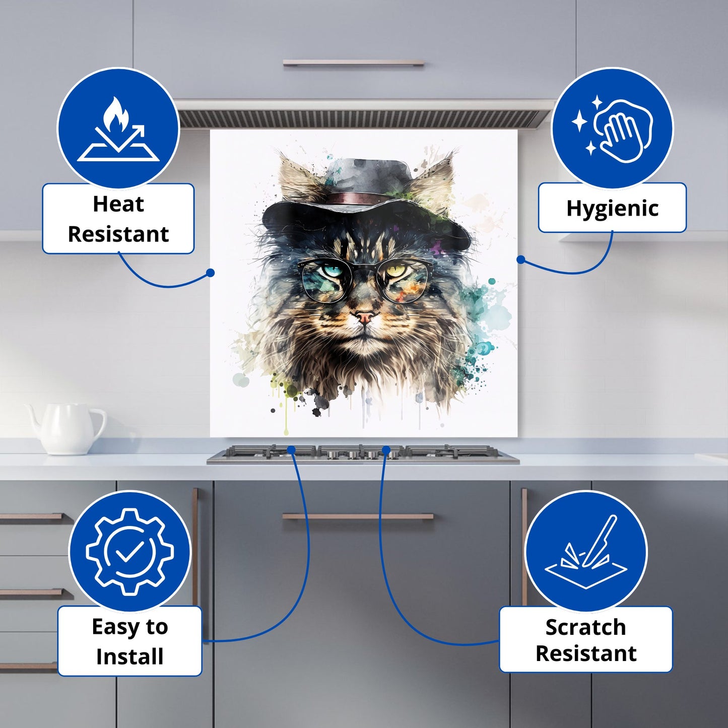 Norwegian Forest Cat Splashart Kitchen Splashback