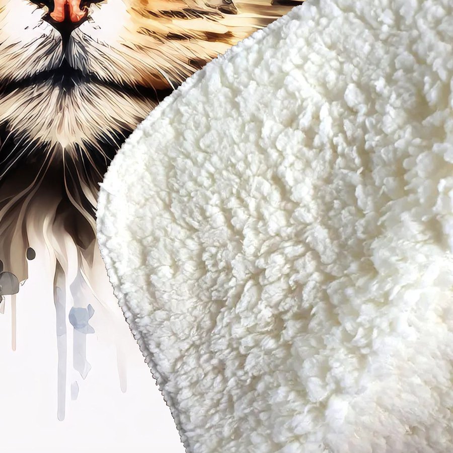 Norwegian Forest Cat Splashart Sherpa Blanket