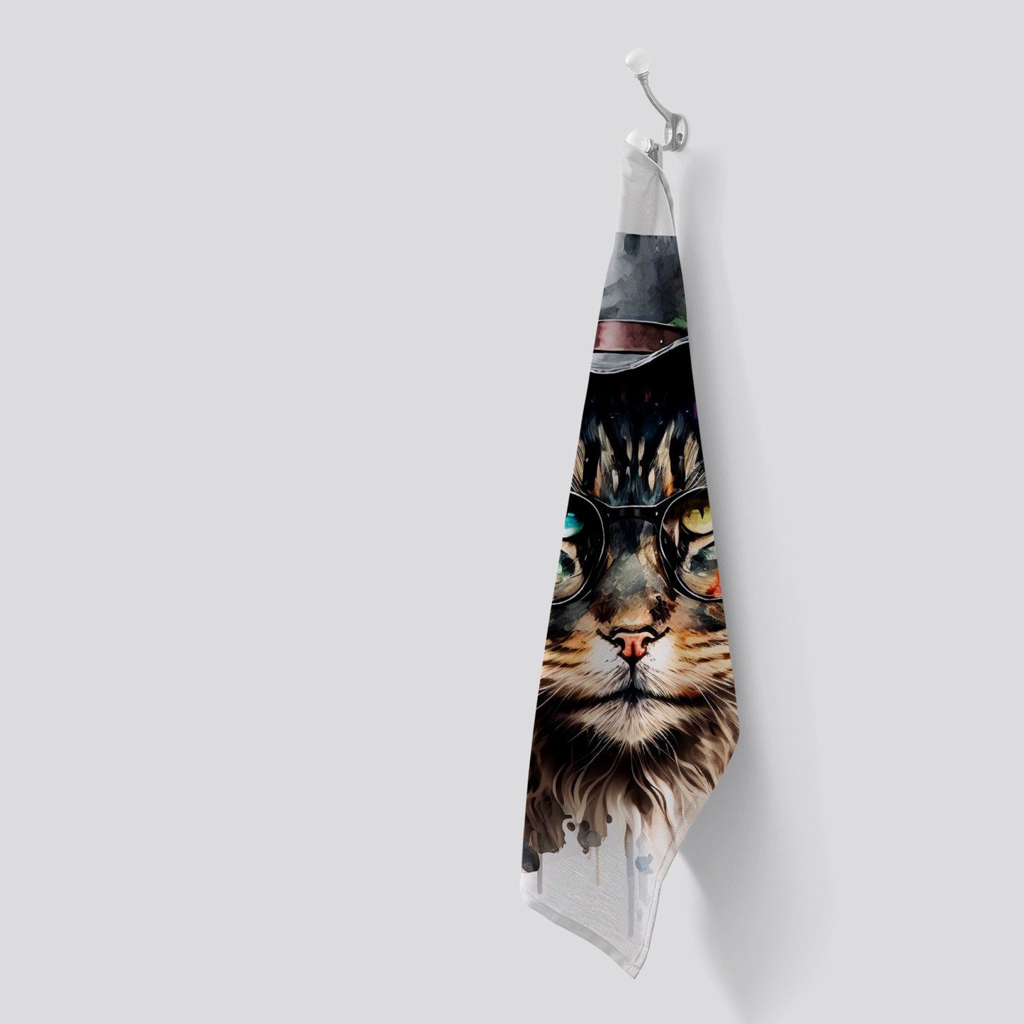 Norwegian Forest Cat Splashart Tea Towel