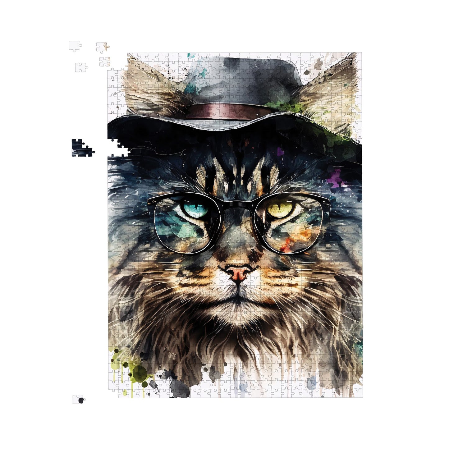 Norwegian Forest Cat Splashart Jigsaw Puzzle