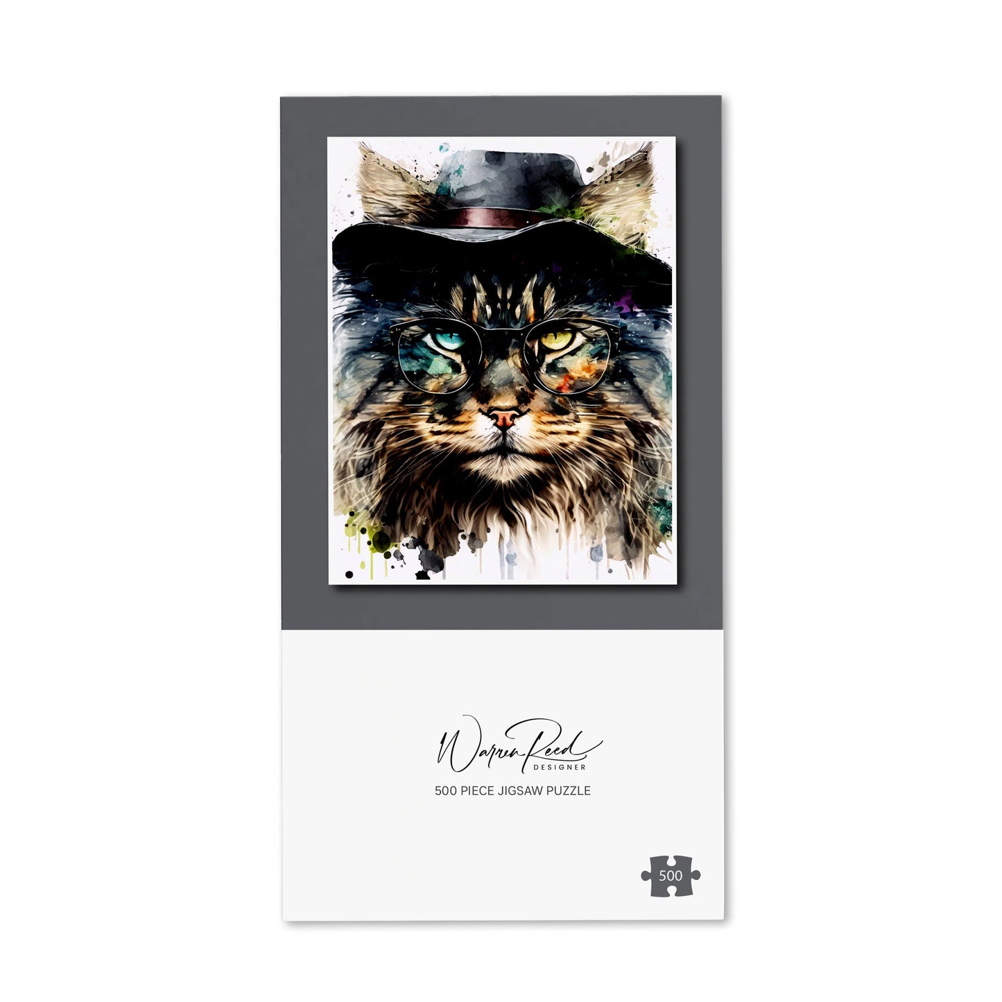 Norwegian Forest Cat Splashart Jigsaw Puzzle