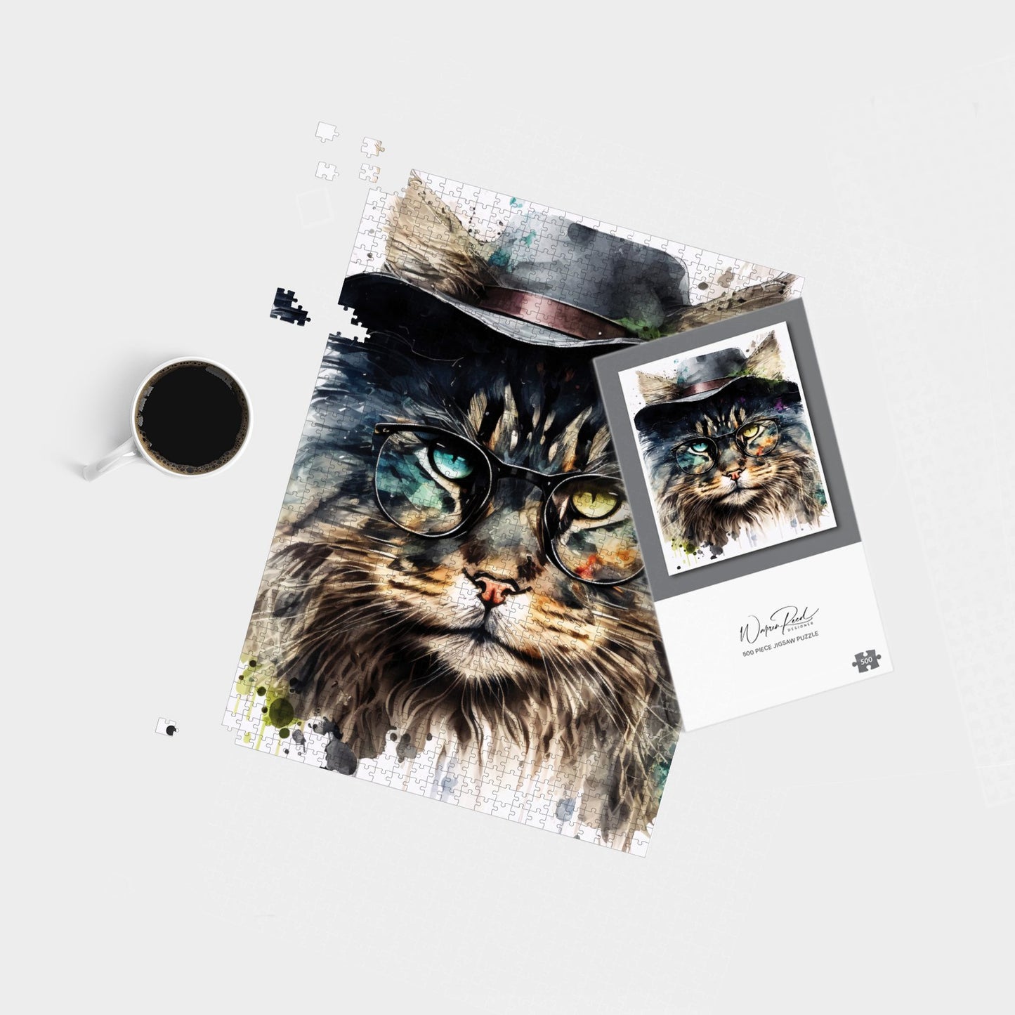 Norwegian Forest Cat Splashart Jigsaw Puzzle