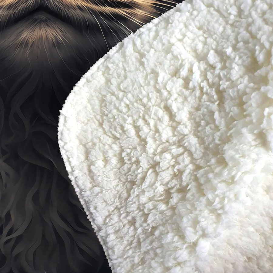 Norwegian Forest Cat Sherpa Blanket