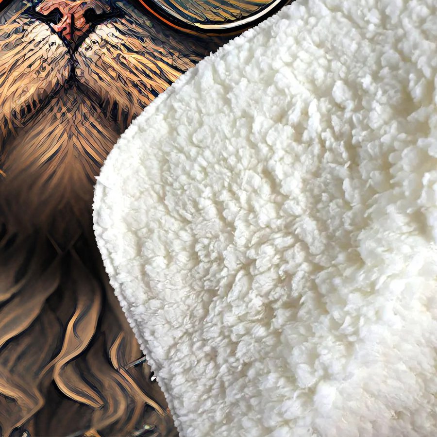Persian Cat With Glasses Splashart Sherpa Blanket