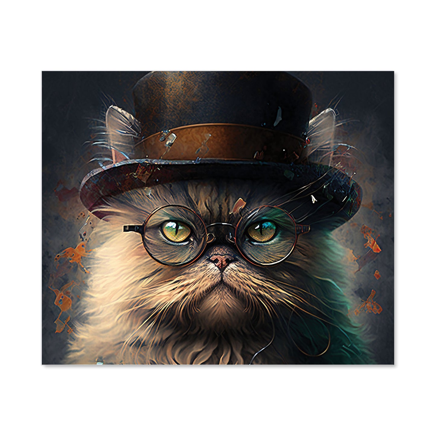 Persian Cat With Glasses Splashart Kitchen Splashback