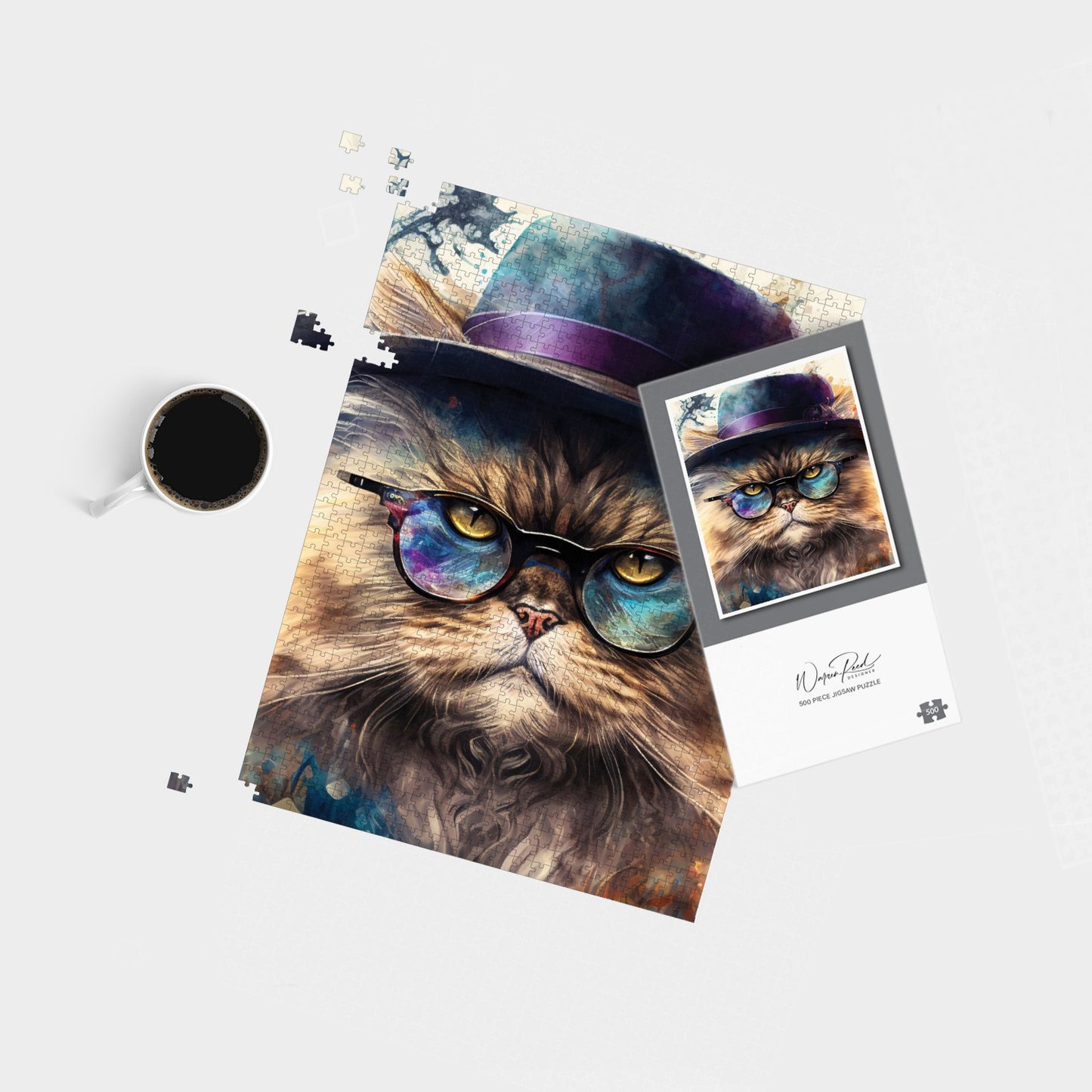 Persian Cat Splashart Jigsaw Puzzle
