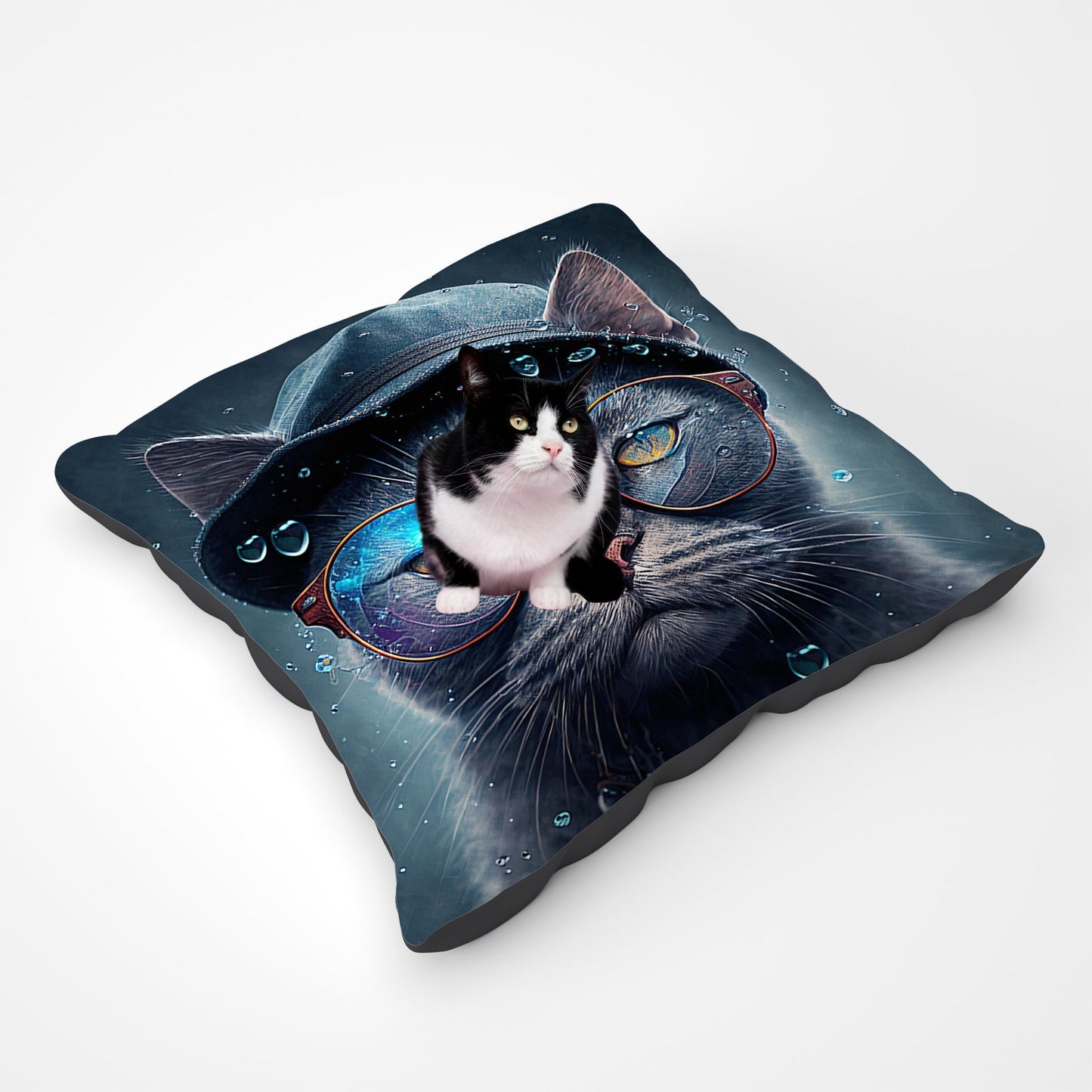 Russian Blue Cat Splashart Pet Bed