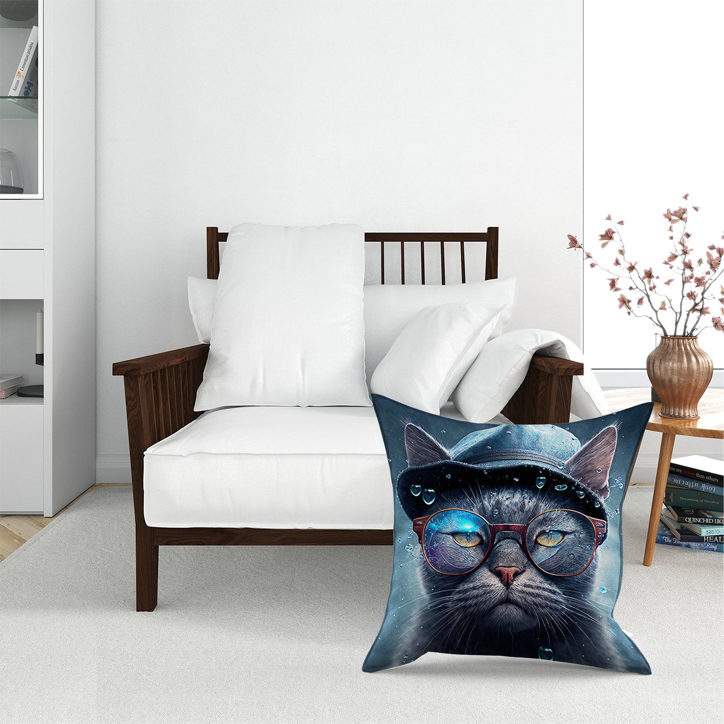 Russian Blue Cat Splashart Pet Bed