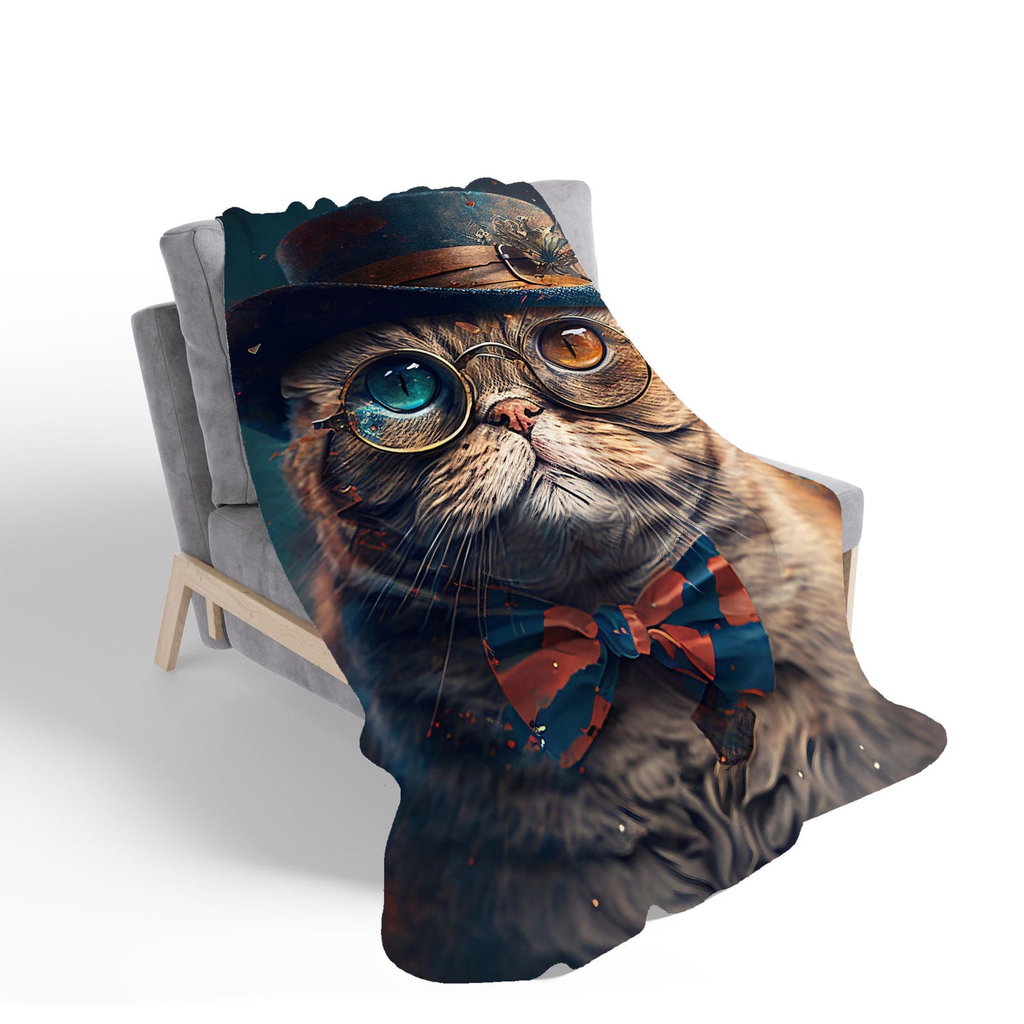 Scottish Fold Cat Sherpa Blanket