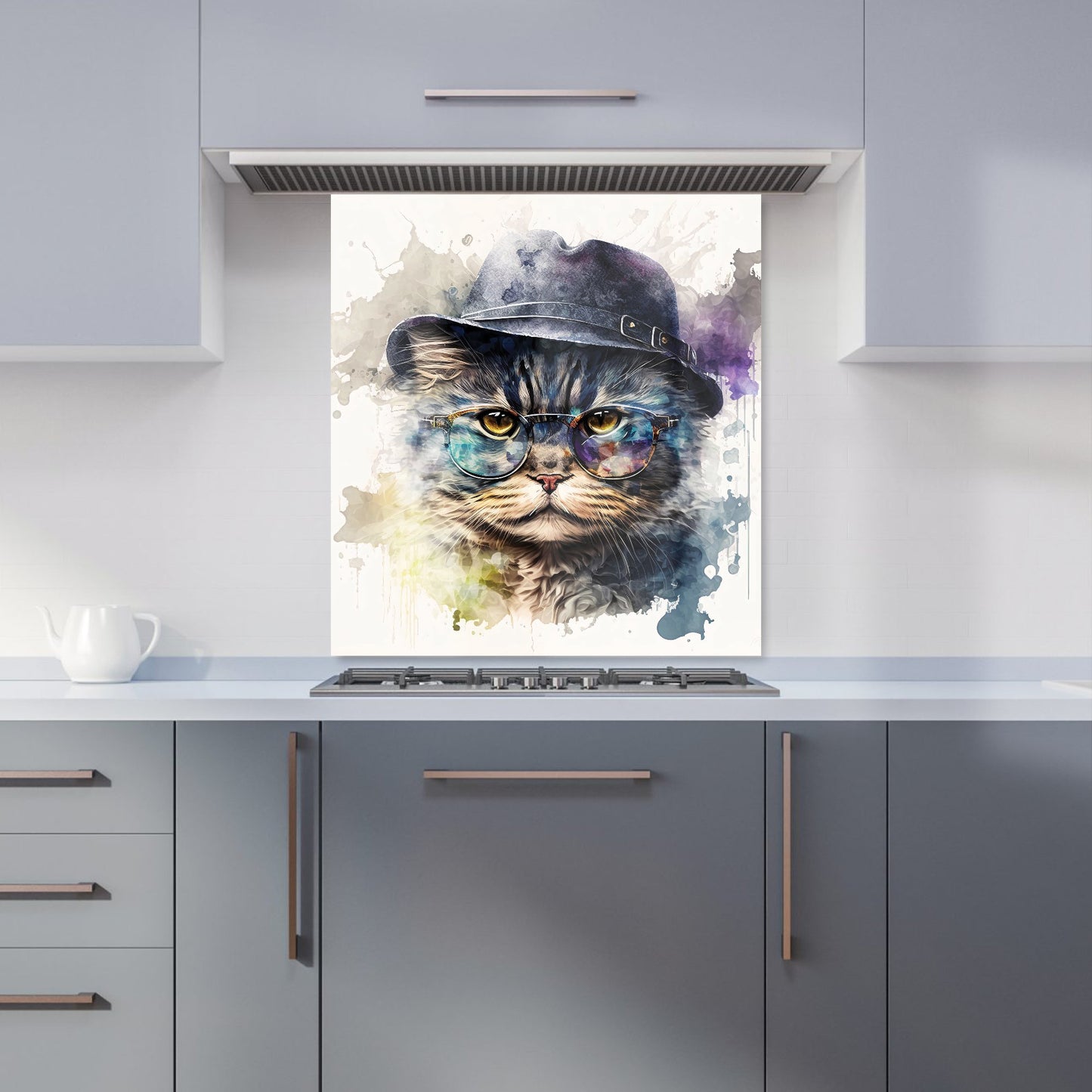 Selkirk Rex Cat Splashart Kitchen Splashback