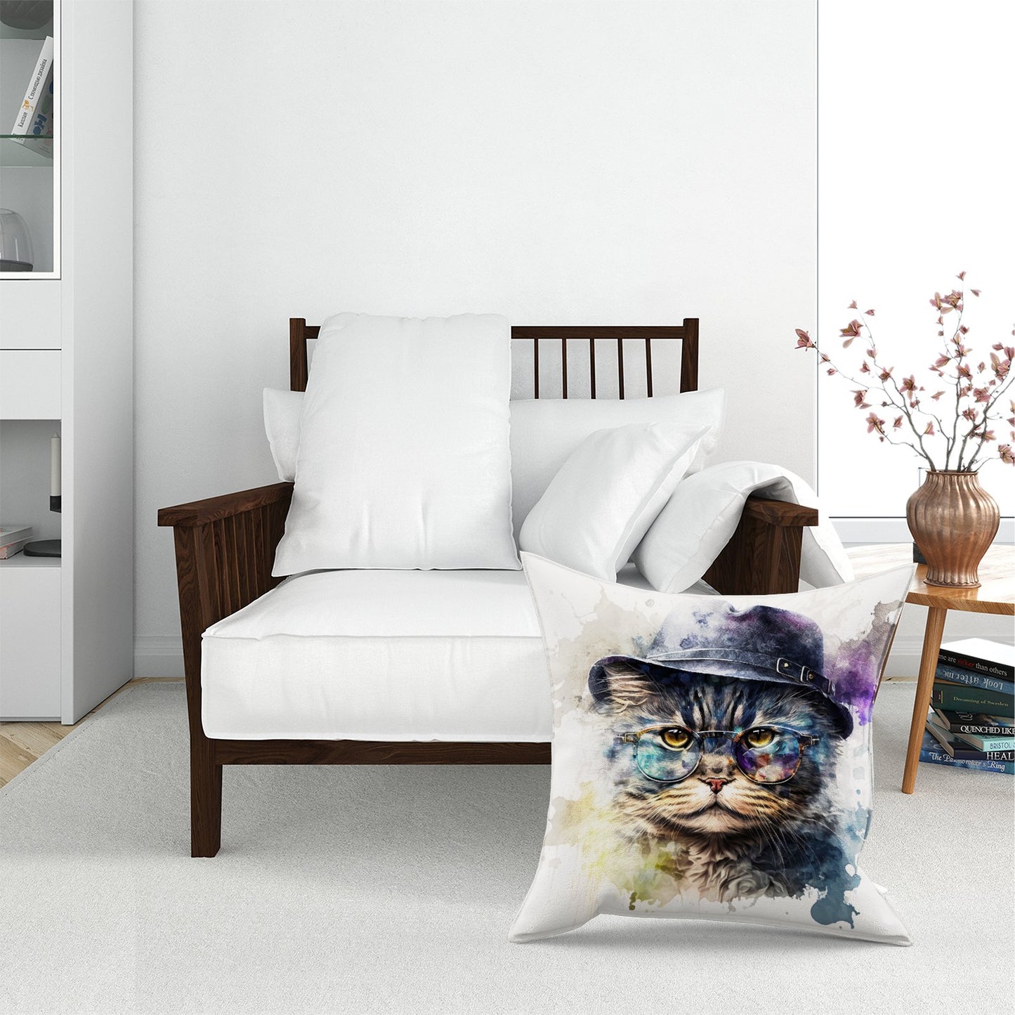 Selkirk Rex Cat Splashart Pet Bed