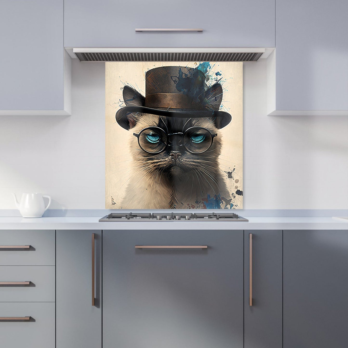 Siamese Cat Splashart Kitchen Splashback
