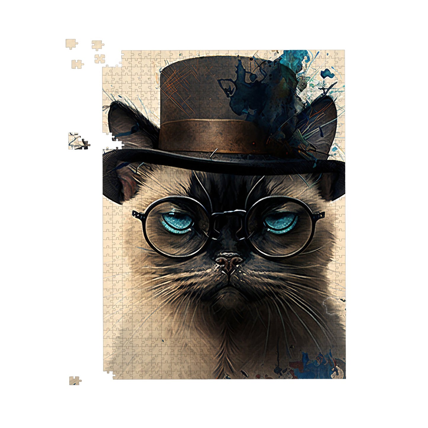 Siamese Cat Splashart Jigsaw Puzzle