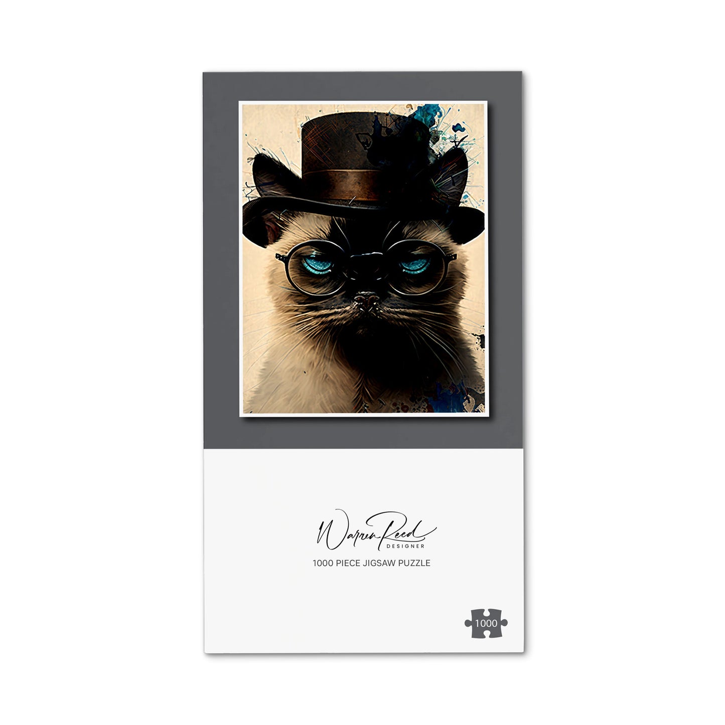 Siamese Cat Splashart Jigsaw Puzzle