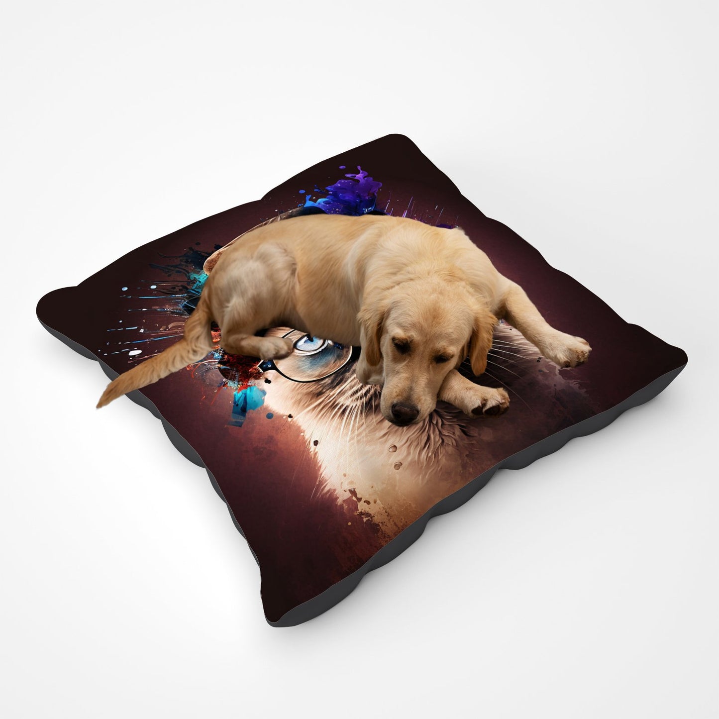 Siamese Cat Face Splashart Pet Bed