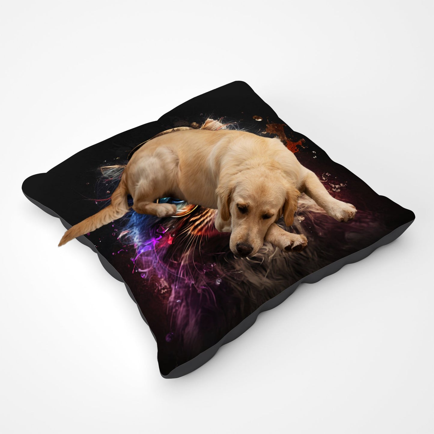 Siberian Cat With Glasses Splashart Pet Bed