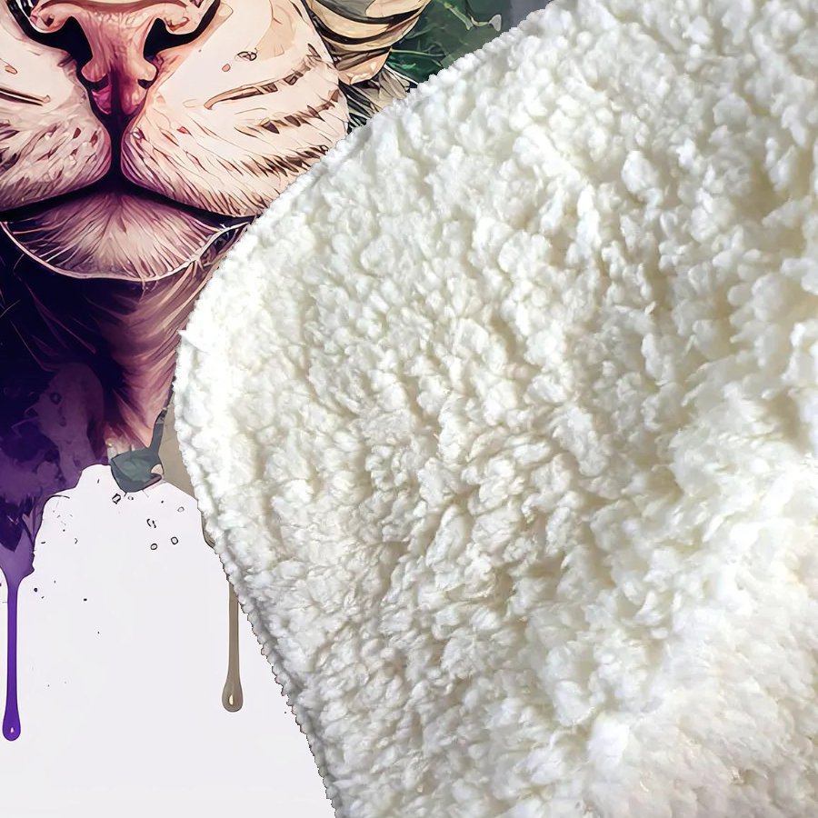 Sphynx Cat Face Splashart Sherpa Blanket