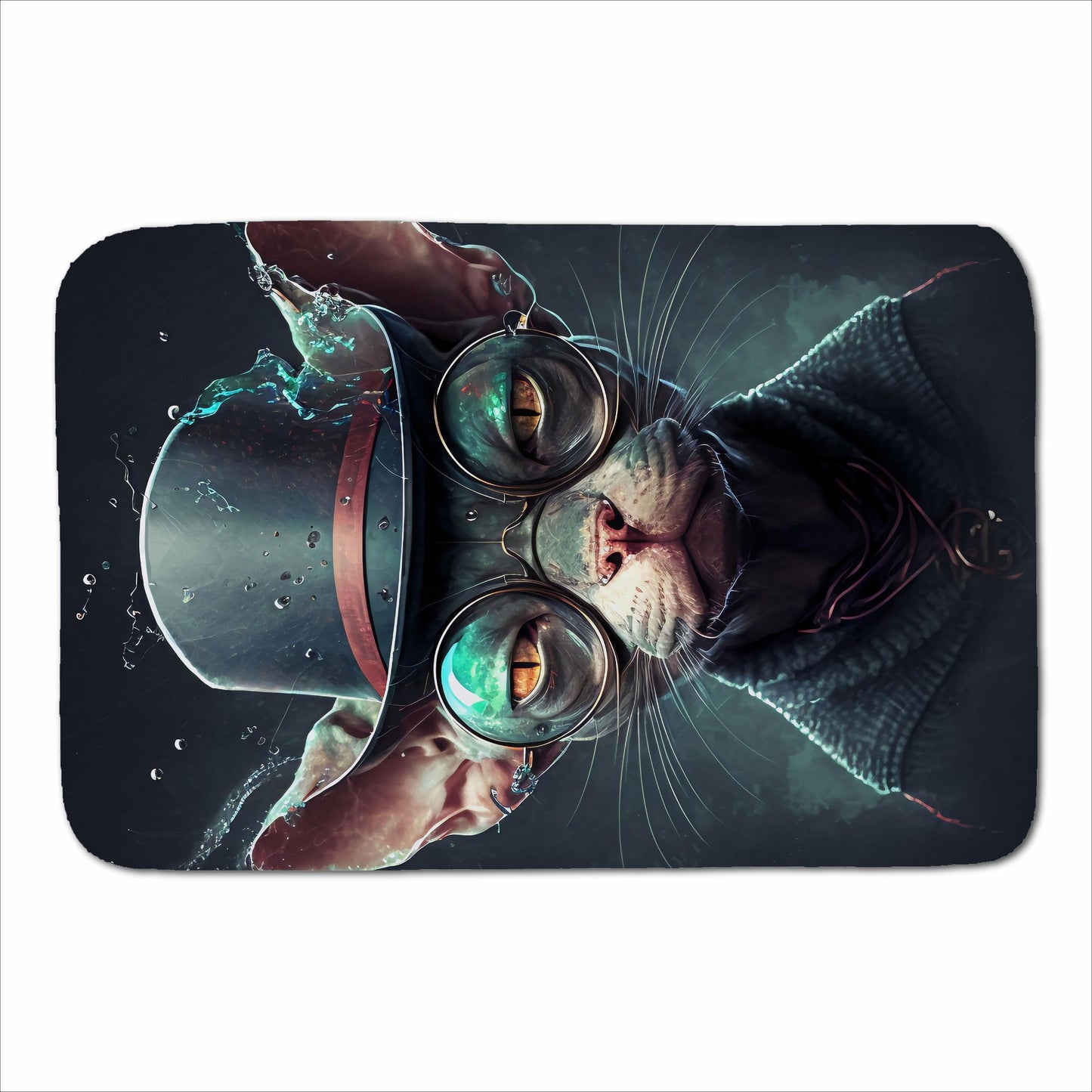 Sphynx Cat With Glases Splashart Sherpa Blanket