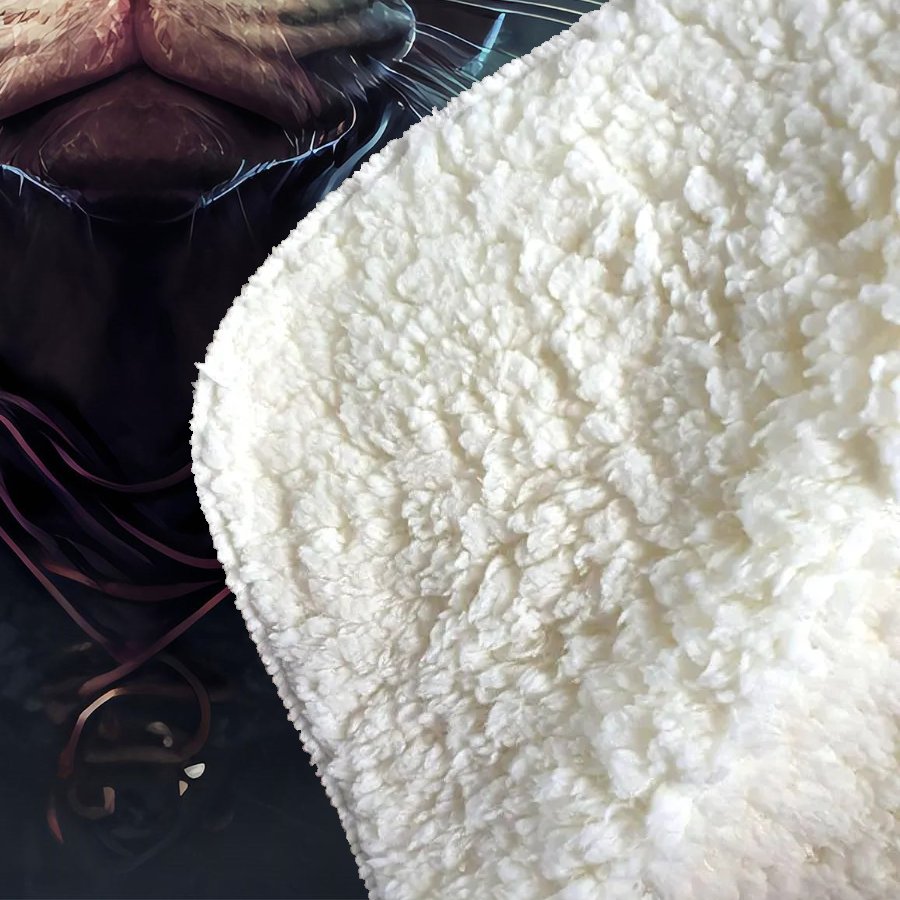Sphynx Cat With Glases Splashart Sherpa Blanket