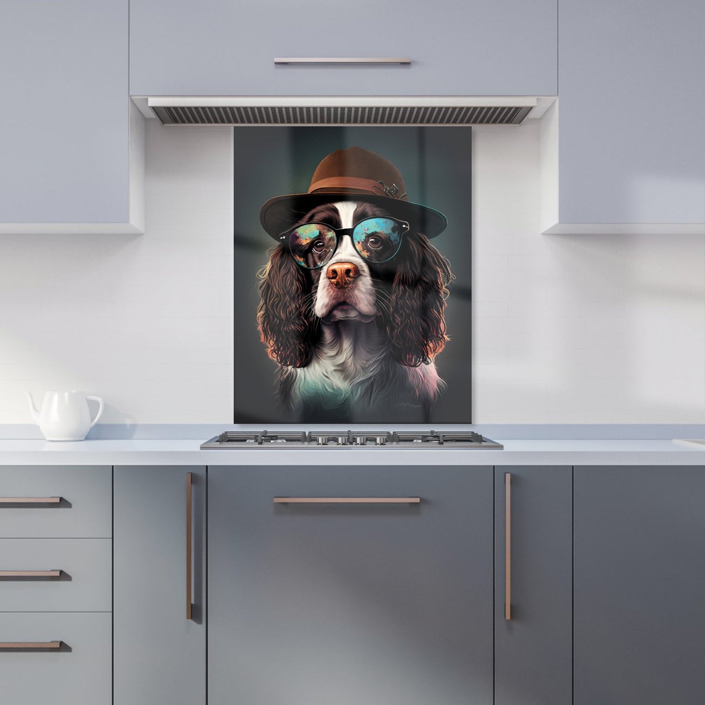 Springer Spaniel Dog Splashart Kitchen Splashback