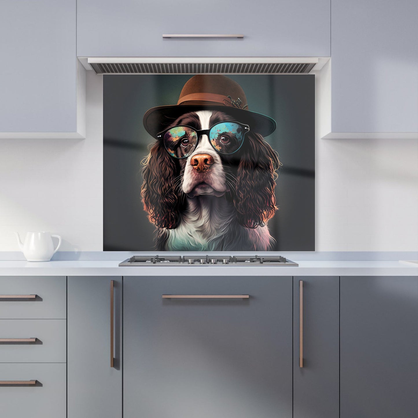 Springer Spaniel Dog Splashart Kitchen Splashback