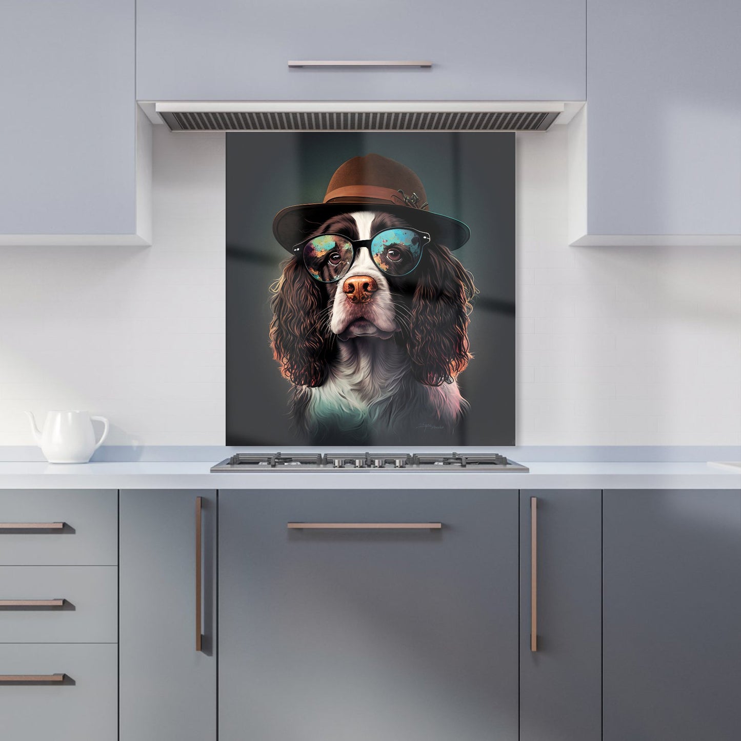 Springer Spaniel Dog Splashart Kitchen Splashback