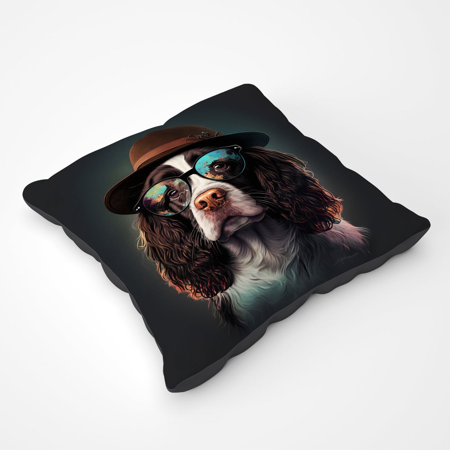 Springer Spaniel Dog Splashart Pet Bed