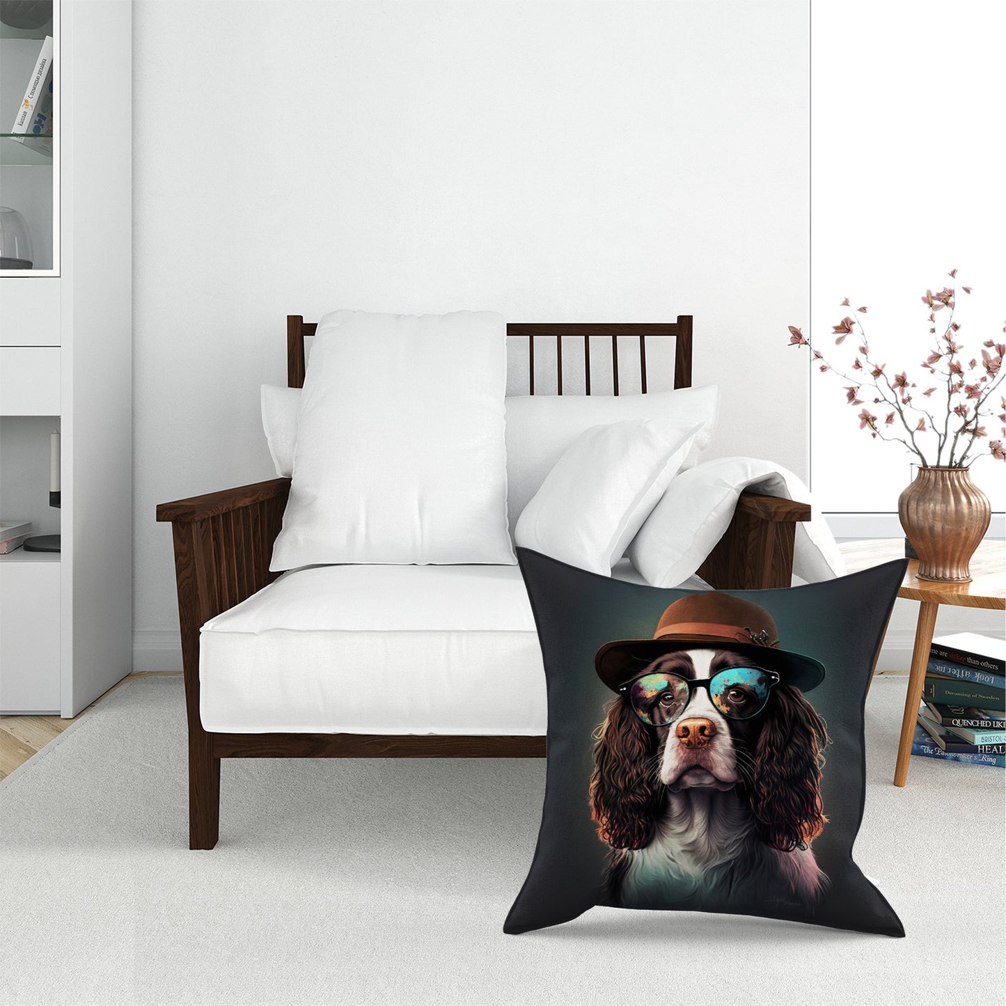 Springer Spaniel Dog Splashart Pet Bed
