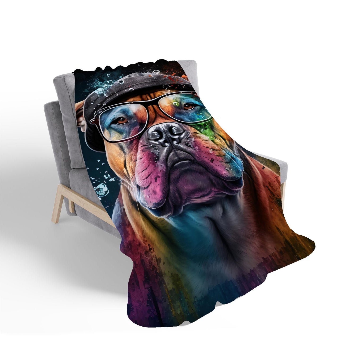 Staffordshire Bull Terrier Dog Splashart Sherpa Blanket