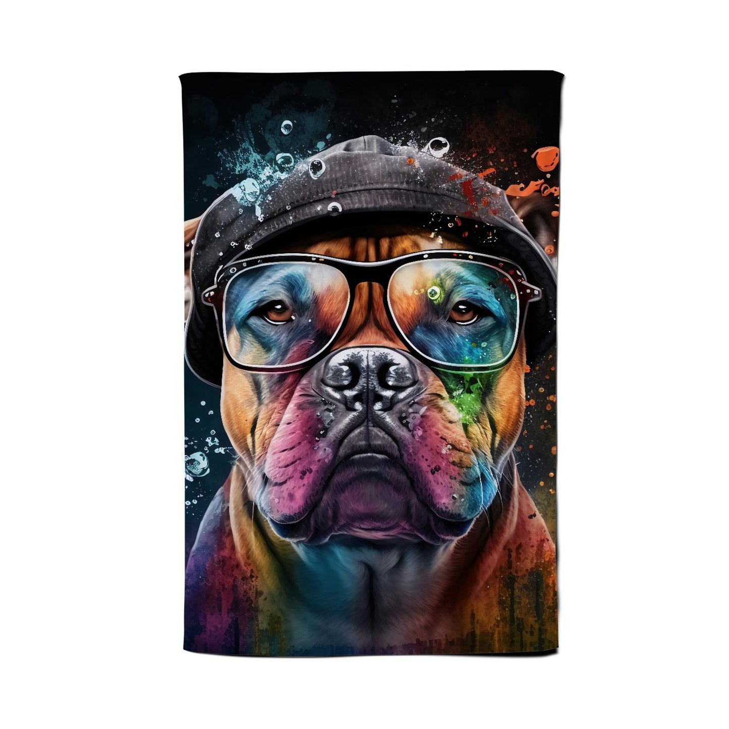 Staffordshire Bull Terrier Dog Splashart Tea Towel