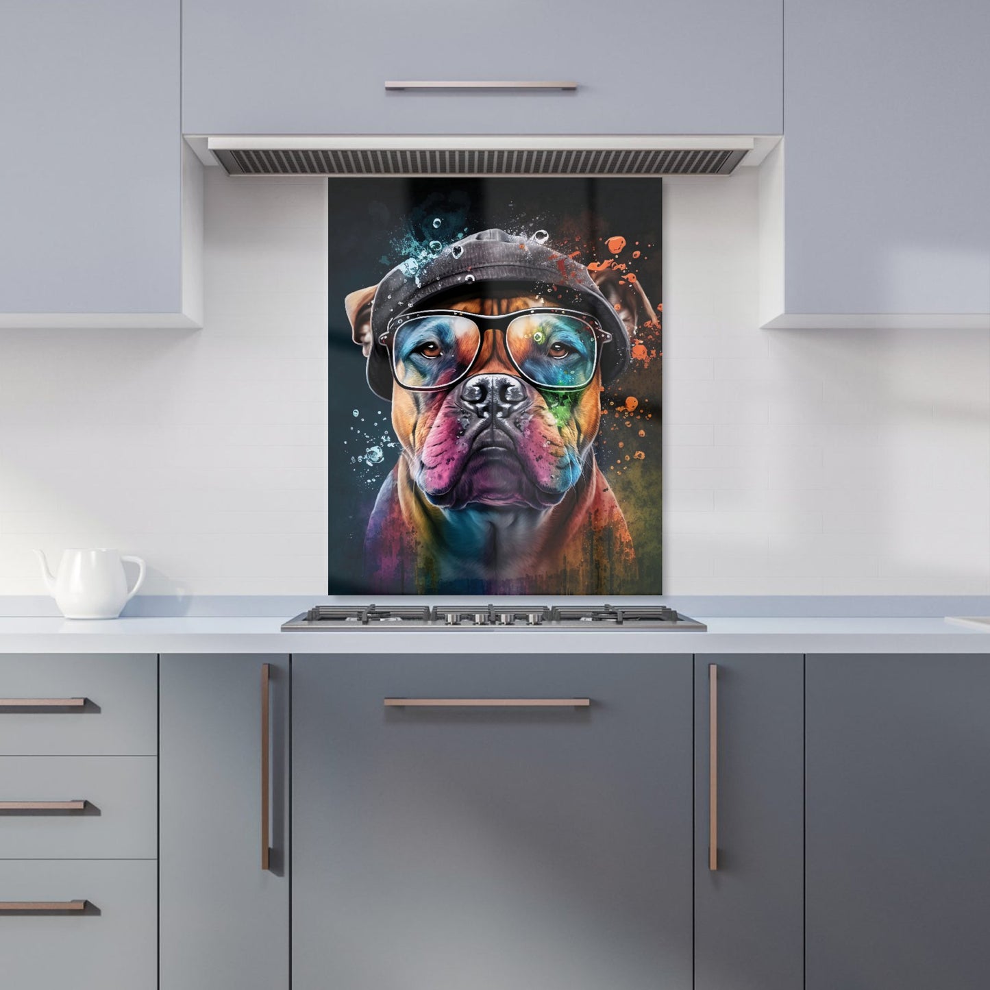 Staffordshire Bull Terrier Dog Splashart Kitchen Splashback