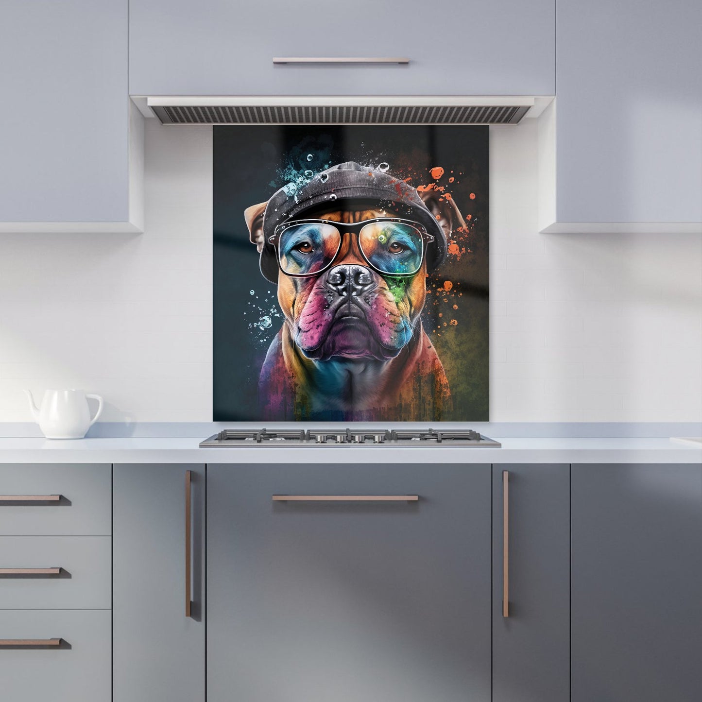 Staffordshire Bull Terrier Dog Splashart Kitchen Splashback
