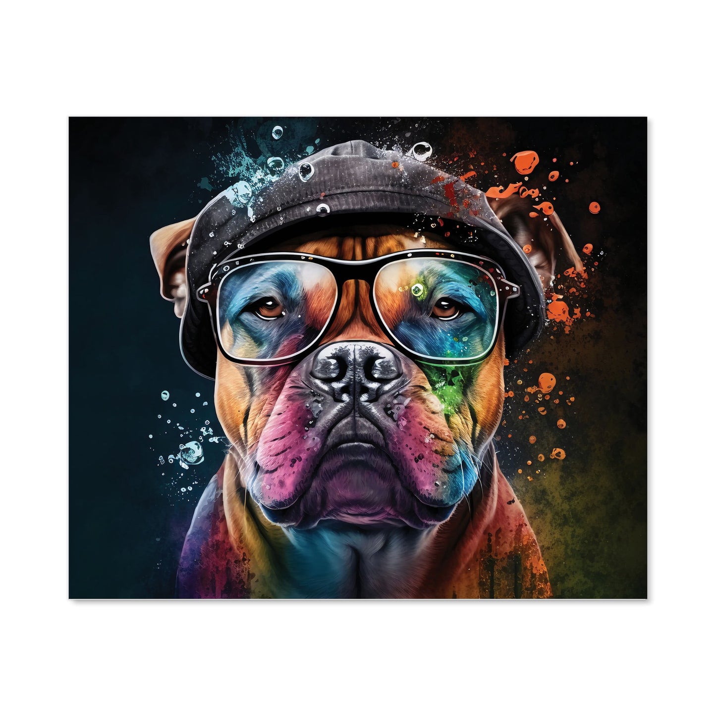 Staffordshire Bull Terrier Dog Splashart Kitchen Splashback