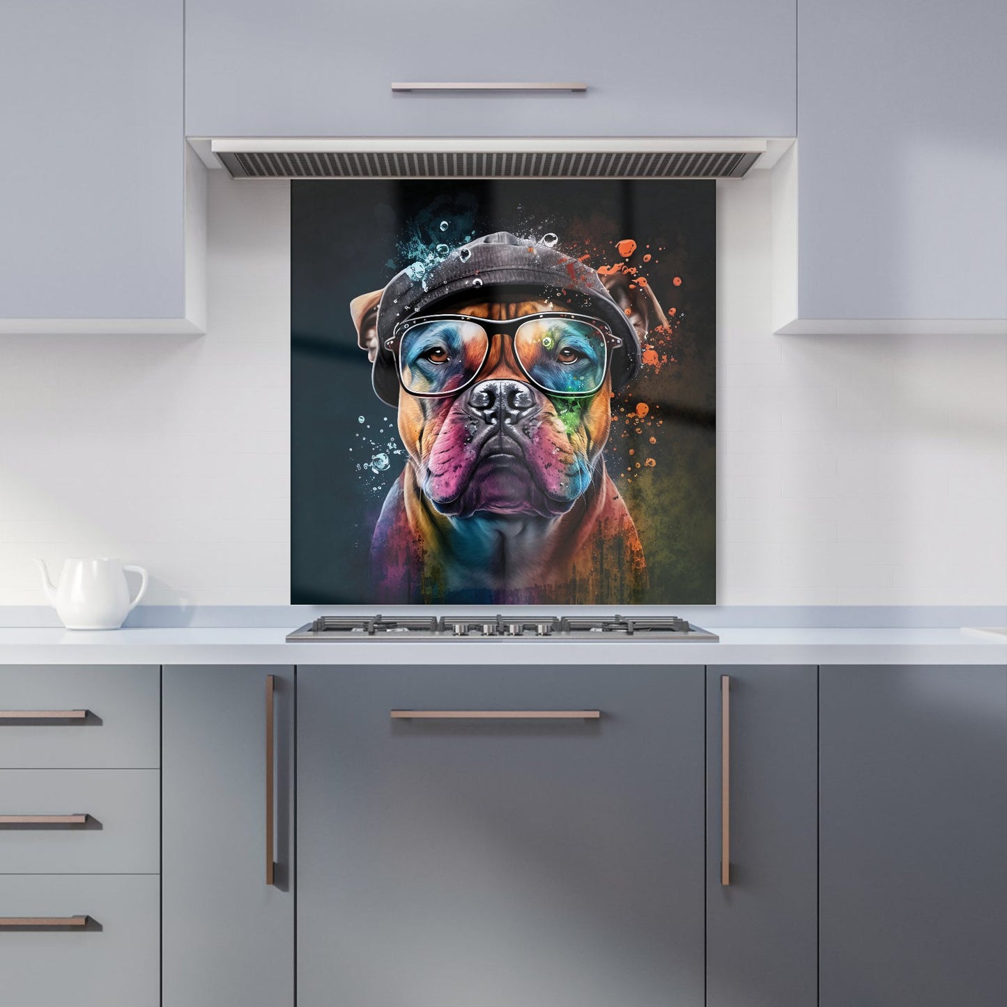 Staffordshire Bull Terrier Dog Splashart Kitchen Splashback