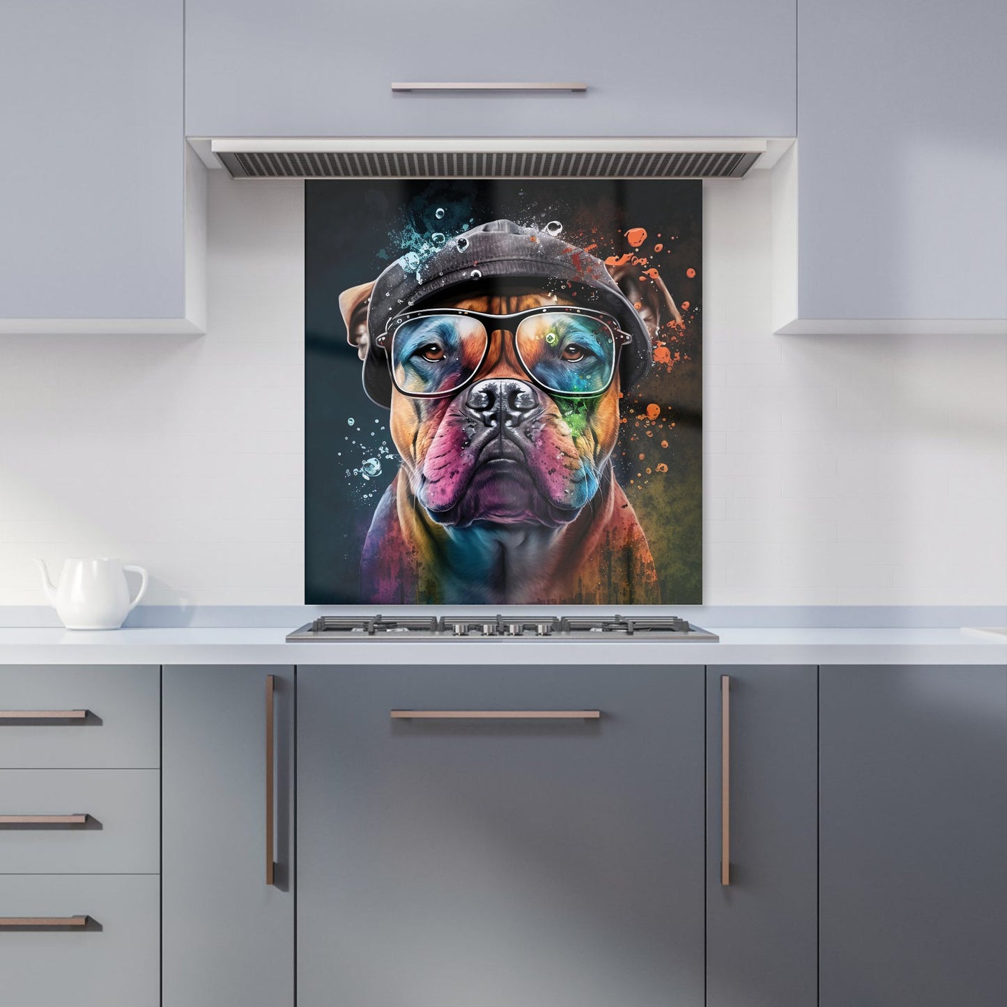 Staffordshire Bull Terrier Dog Splashart Kitchen Splashback