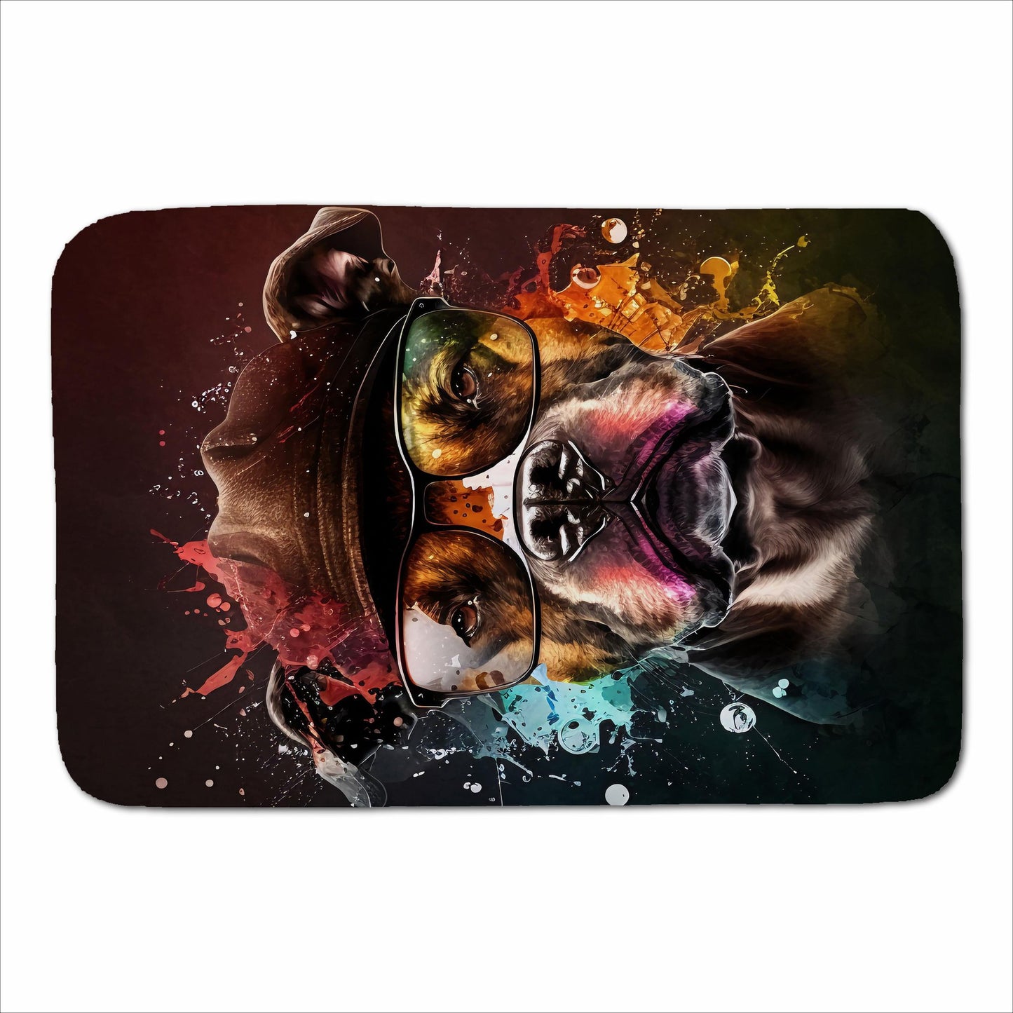 Staffy Bull Terrier Dog Splashart Sherpa Blanket
